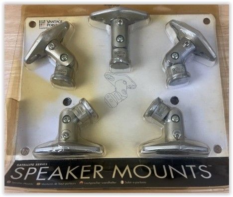 Vantage Point SoundGear Wall Ceiling Satellite Speaker Mounts (5 Mounts) SATS05