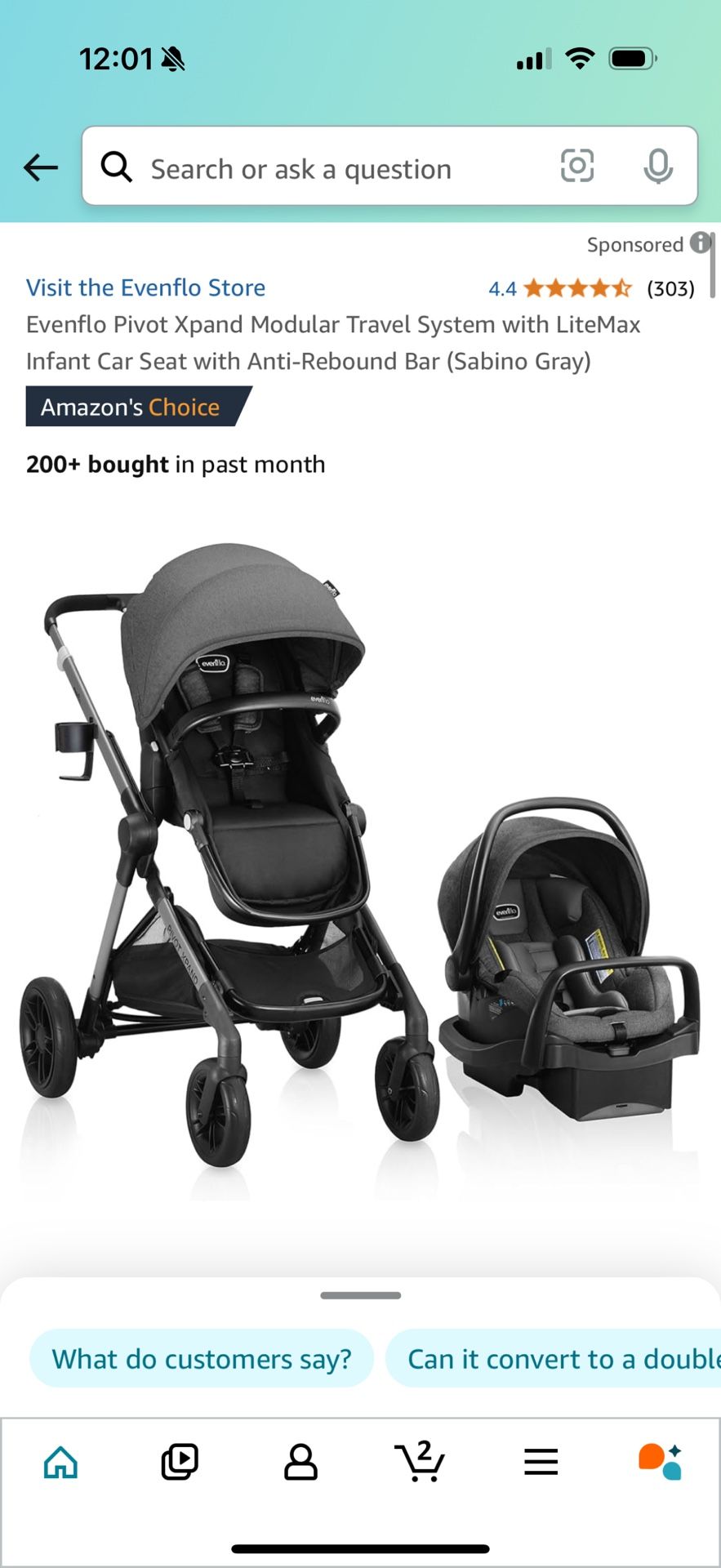 Evenflo Pivot Expand Stroller