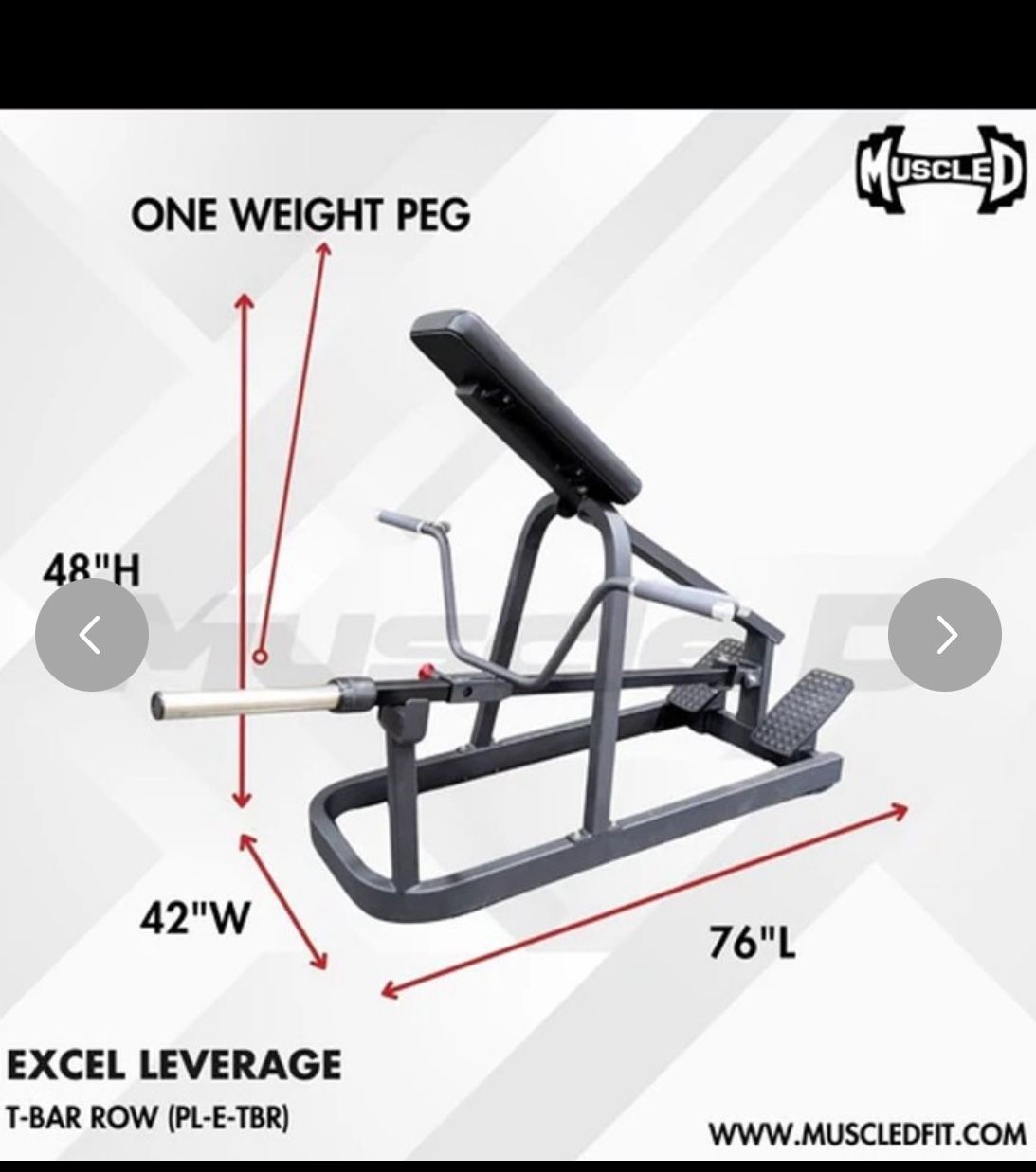 T Bar Row Back Machine Home Gym Equipment Commercial Grade