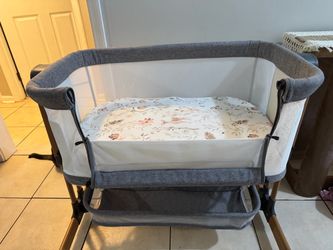 Ezebaby 3-in-1 Bedside Bassinet/Rocker + Extra Mattress & Waterproof Covers