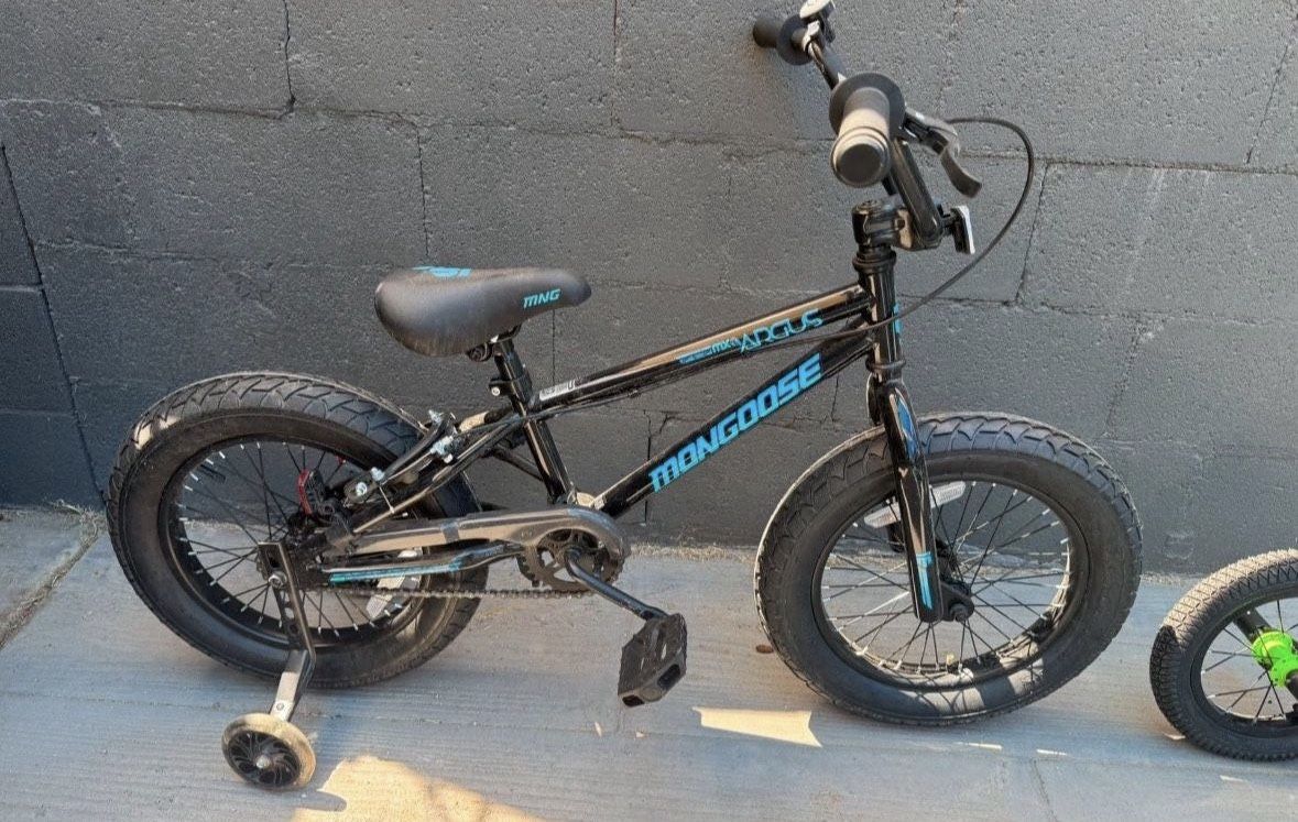 Mongoose Argus MX Fat Tire Bike, 16 Inch Bike for Kids Ages 3-7