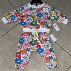 Old Navy Toddler Girl’s Sweatshirt and Jogger Pants, Size 3-6 Months 