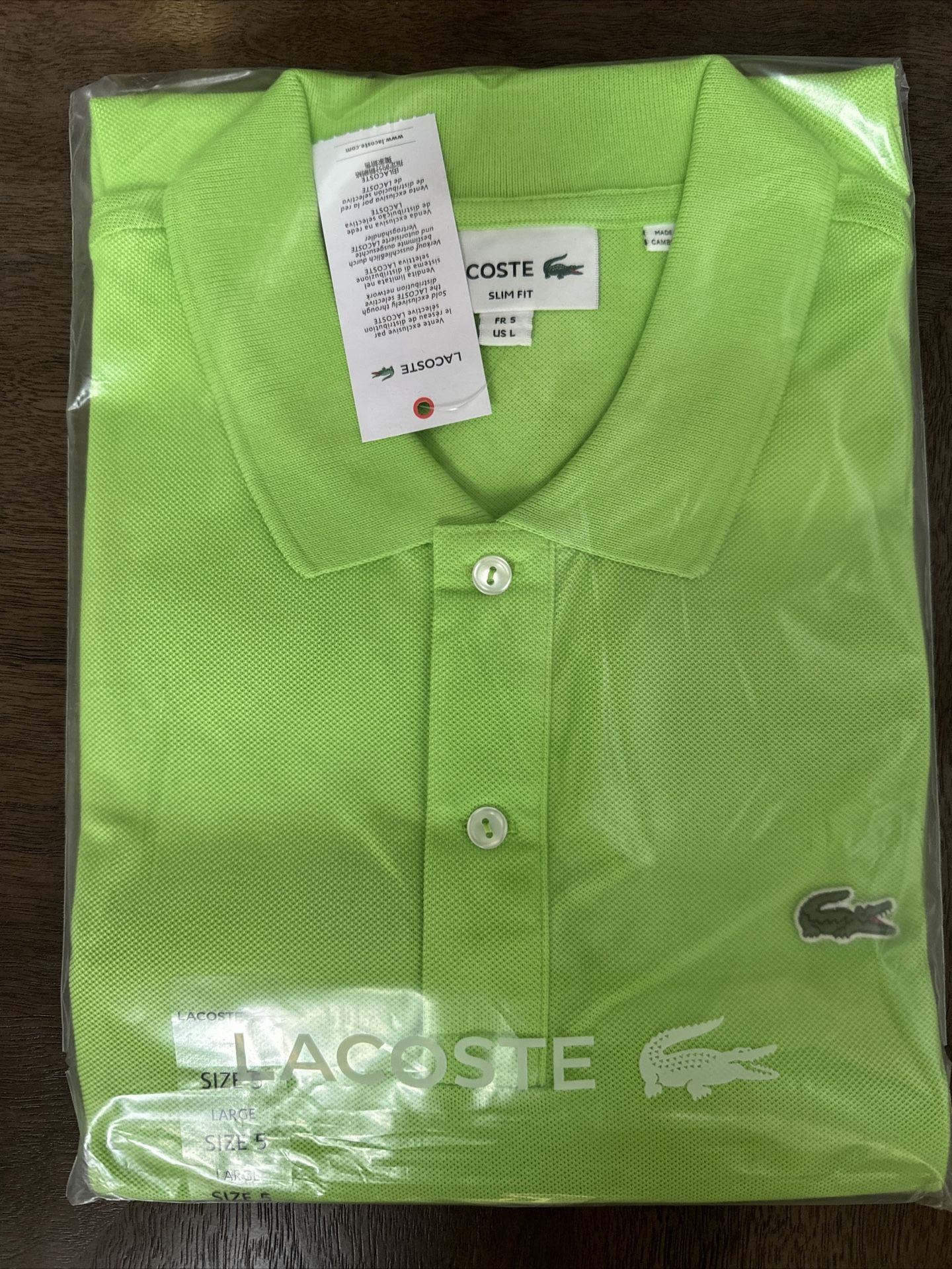 New Lacoste Polo Shirts L Fashion Store