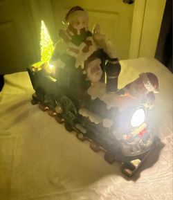 Christmas Decor Santa On Train With Christmas Gifts 