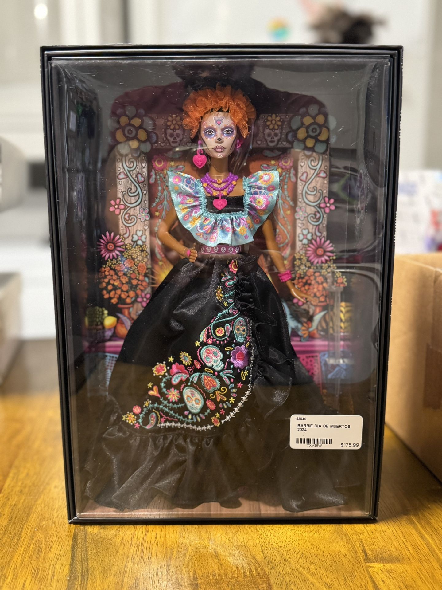 Barbie Signature Doll 2024 Día De Muertos Collectible in Black Dress W Stand New