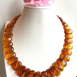 Vintage and rare natural Baltic Amber choker necklace 55grams