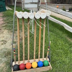 Vintage Croquet Set 