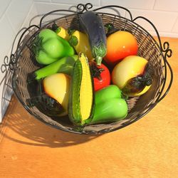 Blown Glass Fruits And Vegetables 