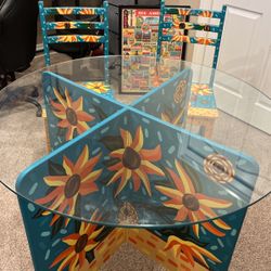 Sunflower Table Hand Painted