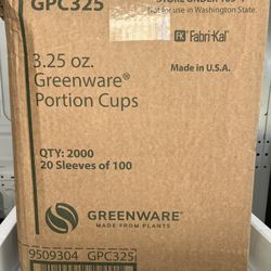 Greenware 3.25 oz. Compostable Plastic Souffle / Portion Cup - 2,000/Case