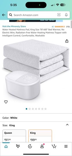 Water Heated Mattress Pad 