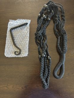 New 35 Inch macramé plant hanger and 6 Inch hook
