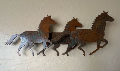New Running Wild Horses Steel Wall Art