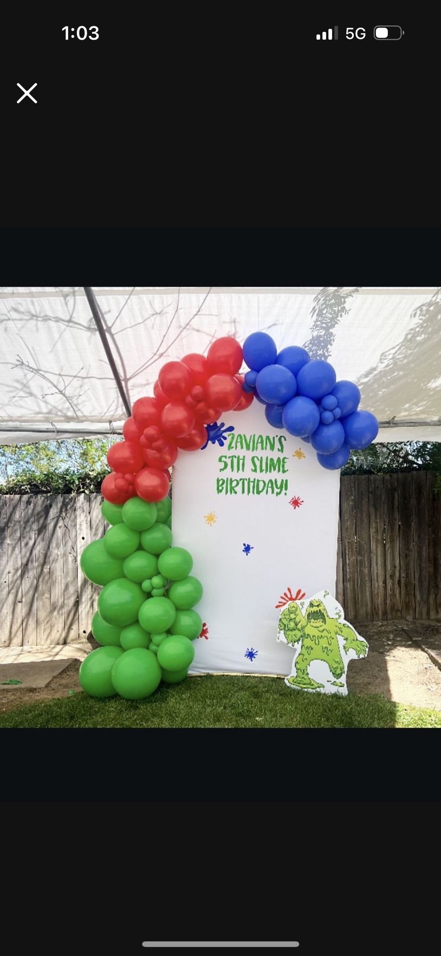 Backdrop And Balloons