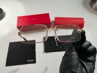 Cartier Clear Lenses Gold Fame 140mm