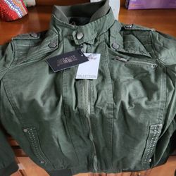Gesiweier Army Green Unisex Bomber Jacket Size Med
