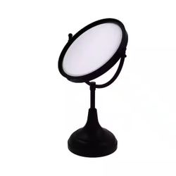 8 In. X 15 In. Vanity Top Single Makeup Mirror 2X Magnification In Matte Black
