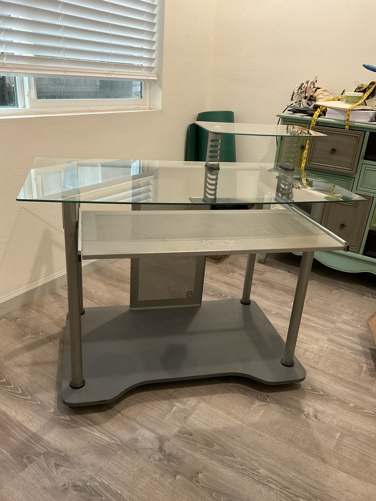 Glass Top Office Desk