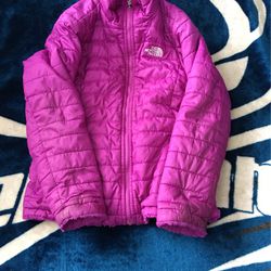 Girls Pink Northface Winter Jacket Size L 14-16