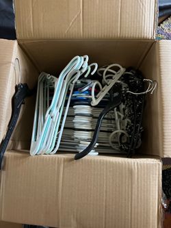 Assorted Plastic and Metal Hangers box#2