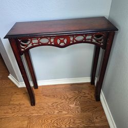 Vintage Bombay Company Console Table – Ornate Mahogany Finish