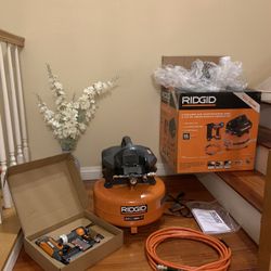 Rigid 6 Gallon Air Compressor And Brad Nailer Kit