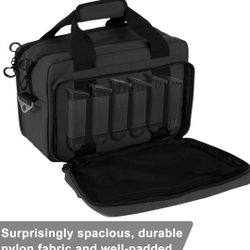 PRO&FOCUS Multi-Purpose Water Resistance Pistol Handgun Multi-Compartments Tactical/ Utility Bag With  Lockable Zipper