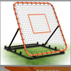 Baseball Rebounder Net, Portable Bounce Back Trainer for Baseball & Softball with 4 Adjustable Return Angles, 4 x 4.5 ft Practice Tool for All Skill L