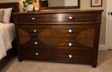 NFL Dark Wood Dresser 8 drawer