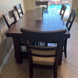 Large Dining table and 6 chairs