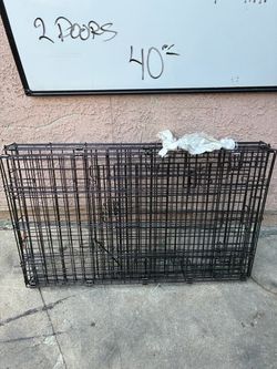 36 Inch 2-Door Folding Wire Dog Crate