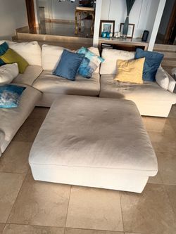 Large Sectional Sofa with Ottoman