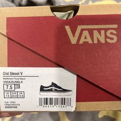 Wallflower Floral Black Vans