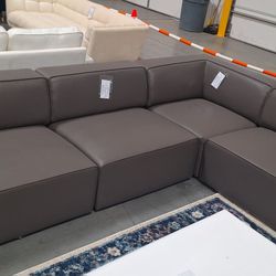 Mingle Vegan Leather Sofa Sectional Set