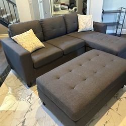 Sofa With Chaise And Ottoman