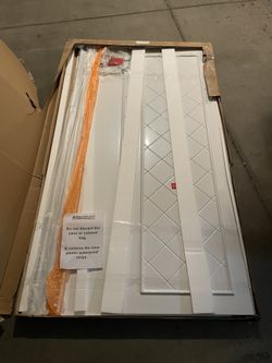 DreamLine QWALL-5 40-in x 54-in 4-Piece Glue To Wall White Side and Back Walls 