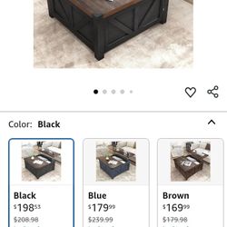 Visit the Store, VENDORZ
VENDORZ
Visit the Store
5.0
5.0 out of 5 stars
(3)
31" Lift Top Coffee Table with Storage, Black Coffee Table with Lifting To