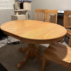 Authentic Amish Custom Built Table And Chairs 