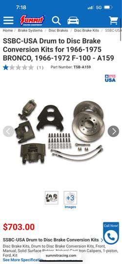 4wd disc brake conversion 65-72 f100 or bronco