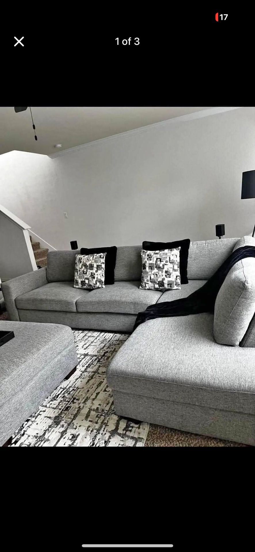 Living Spaces Grey Sofas