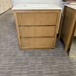 30” Bathroom Vanity In Dark Wood Color 