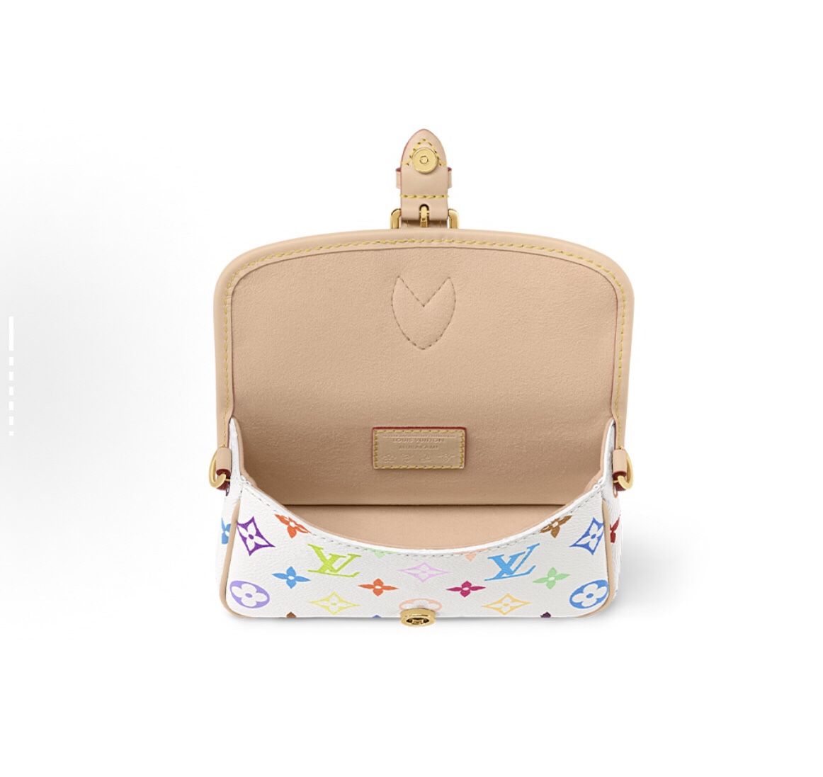 LOUIS VUITTON x Takashi Murakami Takashi Murakami co branded Diane metal magnetic buckle opening and closing white three color coated canvas (p414)65