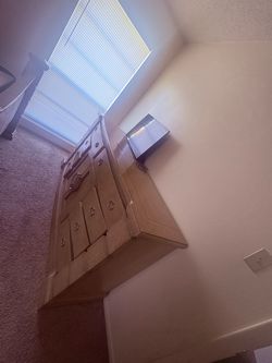 Wooden Dresser with Multiple Drawers