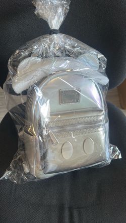 Loungefly Disney100 Mickey Mouse Platinum Mini Backpack - NEW With Tags