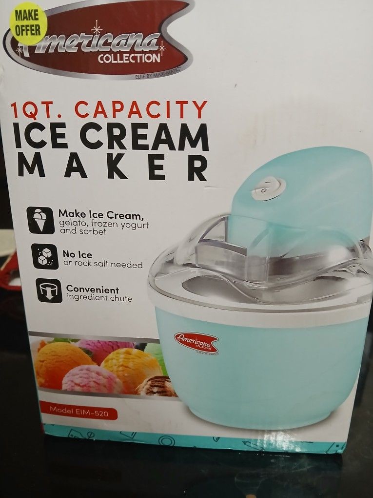 Ice cream maker 1qt. Brand new in box.
