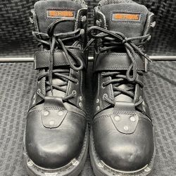 Harley-Davidson Men's Footwear Brake Buckle Motorcycle Black Boots - 12M