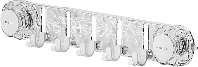 EQUNROY Vacuum Suction Cup Hooks – Space-Saving No-Punch Wall Towel Rack with 10 Rotating Hooks
