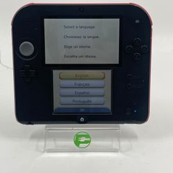 Nintendo 2DS Handheld Game Console FTR-001 Black/Red
