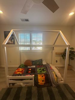 White Montessori House Bed Frame 🏡🤍