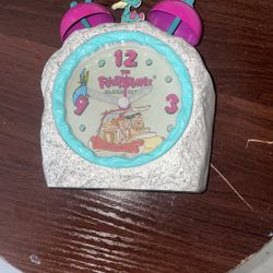 Vintage Flintstones Key-wound Alarm Clock 1992 Innovative Time Corp Tested Works
